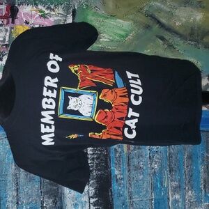 Member of Cat Cult humor mens graphic tee